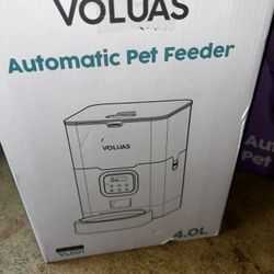 VOLUAS Automatic Cat Feeders - Timed Pet Feeder for Cats and Dogs with Dry Food Dispenser, Desiccant