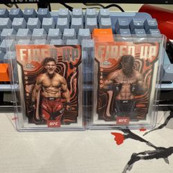 2025 Topps UFC fired up Diego Lopes and Movsar Evloev lot (2)