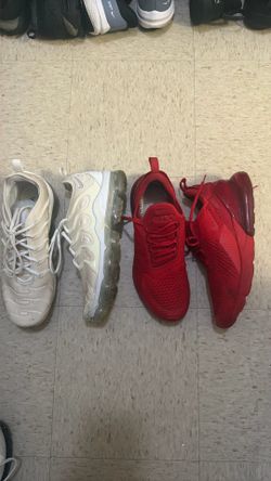 Nike vapormax white ($65 ) size 13 red 50 size 13