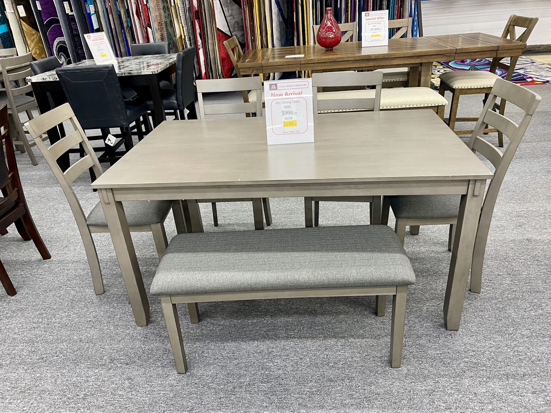 6pc Dinning Table Set $599