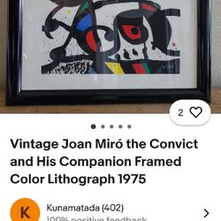 Joan Miro Painting The Convict And His Companion