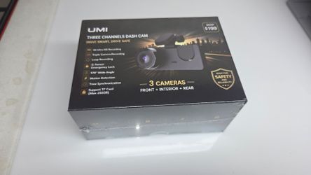 UMI Three Channel 4K Dash Cam 170° Wide Angle New SEALED BOX