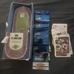 🏈 1992 Ultimate World League Football Trading Cards – 6 Sealed Packs + Box + Loose Cards