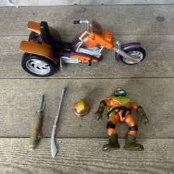 2005 Combat Cruiser Mike & Bike Michelangelo Teenage Mutant Ninja Turtle TMNT