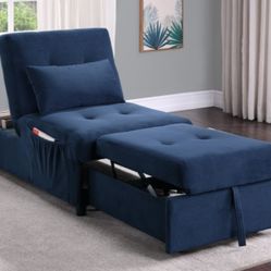 Garrell Blue Sleeper Chair