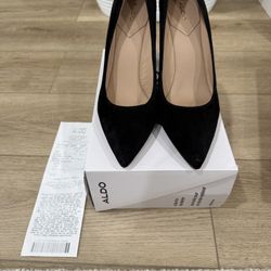 Aldo Black Velvet Heels Size 11