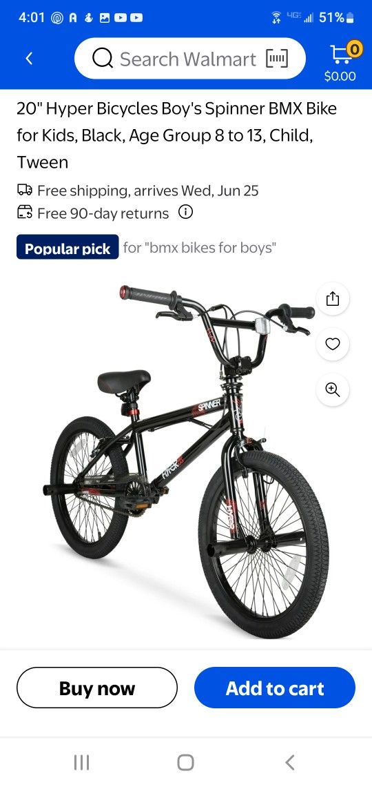 20 "Bmx Bike Hyper Spinner