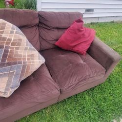  Free Dark Brown One Sofa