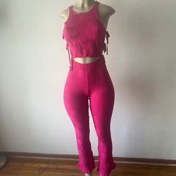 New 2 Piece Cute Pink Set