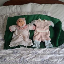 Cabbage patch doll with extra clothes