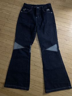 90s Wide Leg Two-Tone Denim