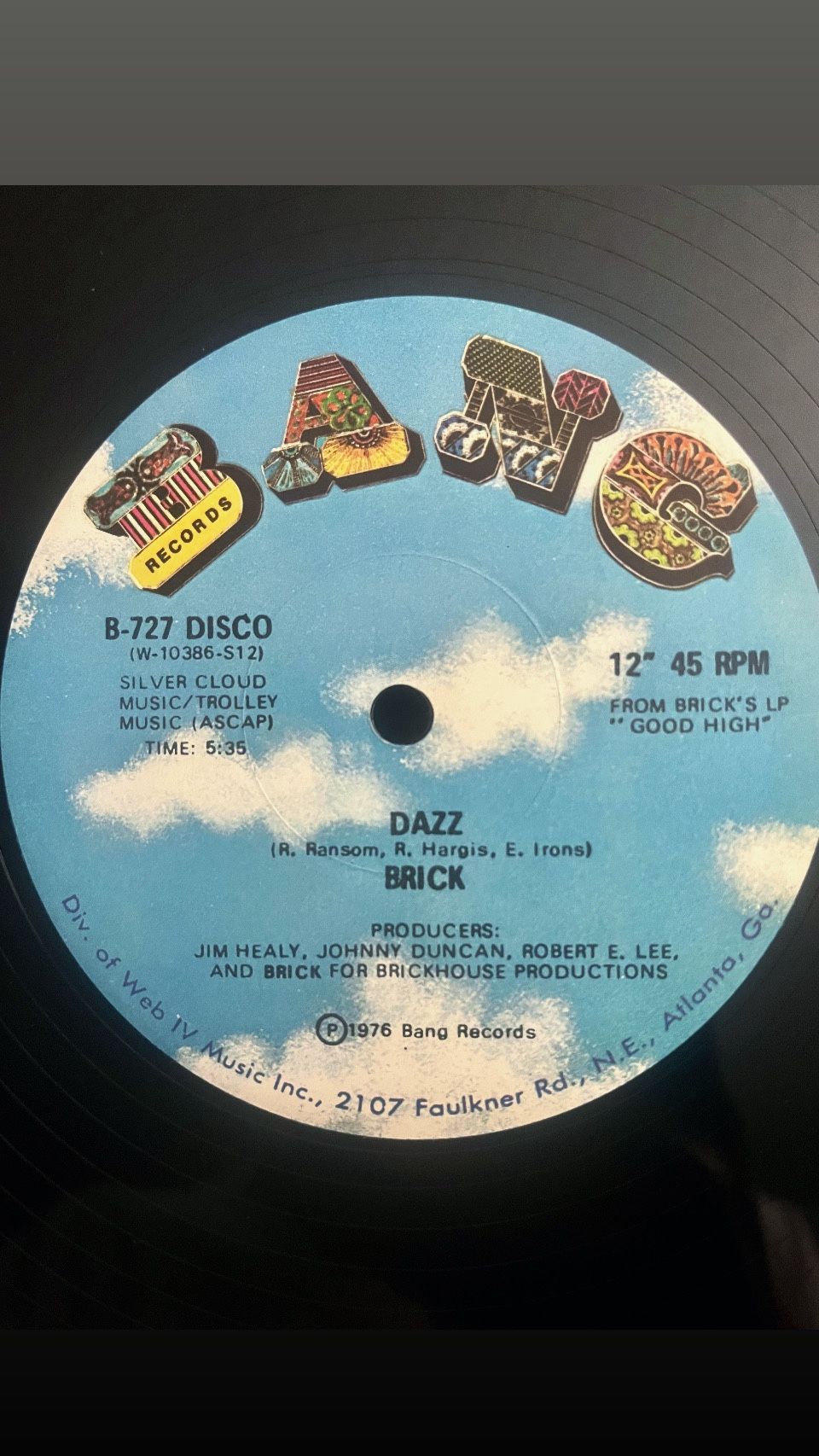 DAZZ - BRICK 12’ RECORD OLD SCHOOL FUNK BOOGIE FUNK 80’S FUNK