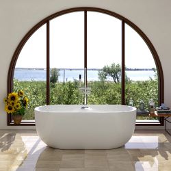 Brand new Bathtub, Pilar 65" Acrylic Freestanding Tub with Integral Drain and Overflow