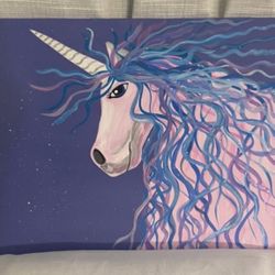 Unicorn Original Acrylic Canvas Painting 