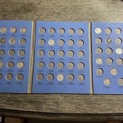 Mercury Dime Collectors Book With (23) Mercury Dimes (OPEN TO TRADES) 