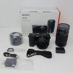 Sony alpha 6100 Mirrorless 4k video camera with E Paz 16-50mm lens 