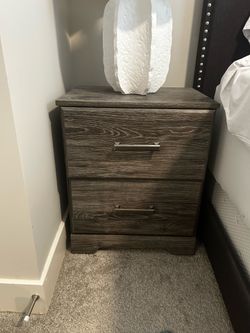 Ashley dresser, side table and lamp