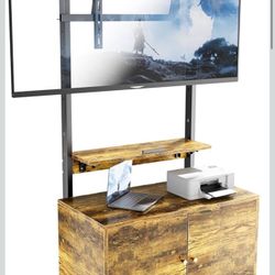 Tv Stand With Wheels And Storage NEW 