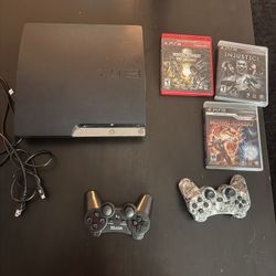 Used PS3 With 2 Controllers And 3 Games.