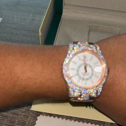 Fully Loaded Iced Out Rose Gold White Dial Moissanite Diamond Watch