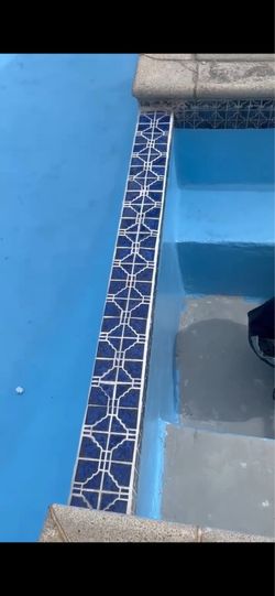 Pool tile and grout