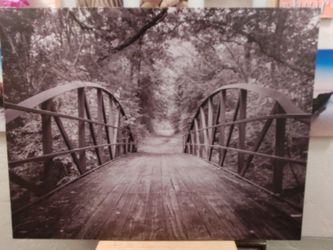 Forest Bridge Canvas Art Piece 