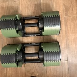 NUOBELL 580 green adjustable dumbell 5-80lbs