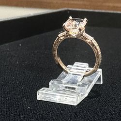 Neil Lane Morganite Engagement Ring 3/8 ct tw Diamonds 14K Gold