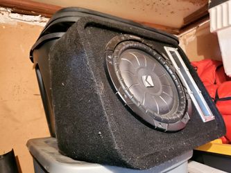 Kicker sub shallow box n speaker. 10 inch.