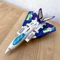 Vintage Transformers Bootleg Powermaster Trans Former Darkwing F-16 Jet To Robot