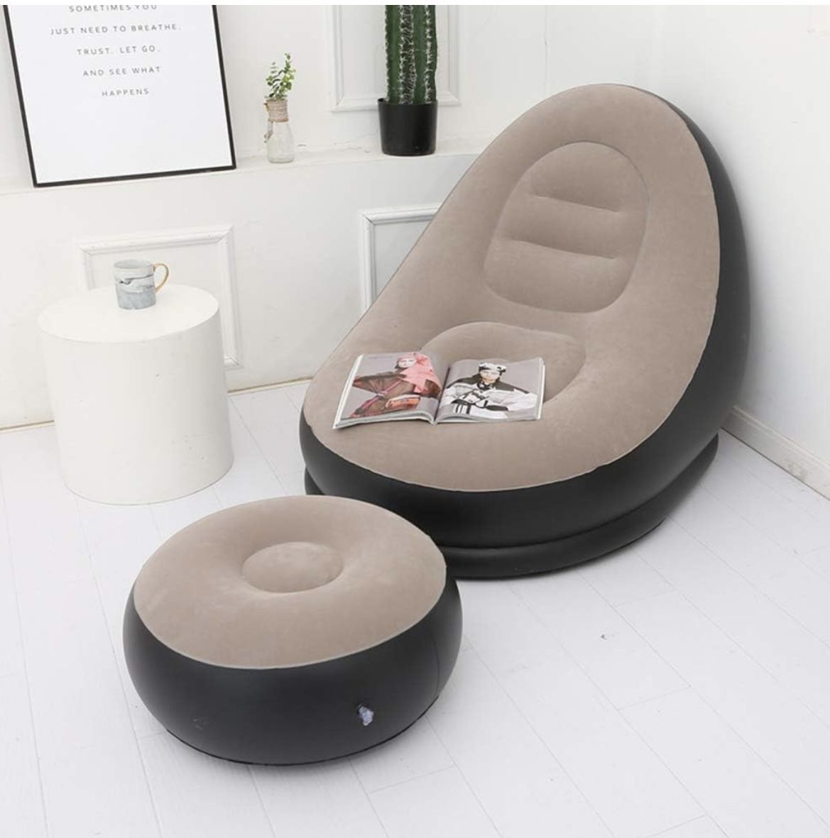Inflatable Chair With Foot Stool