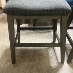 Grey stools pair