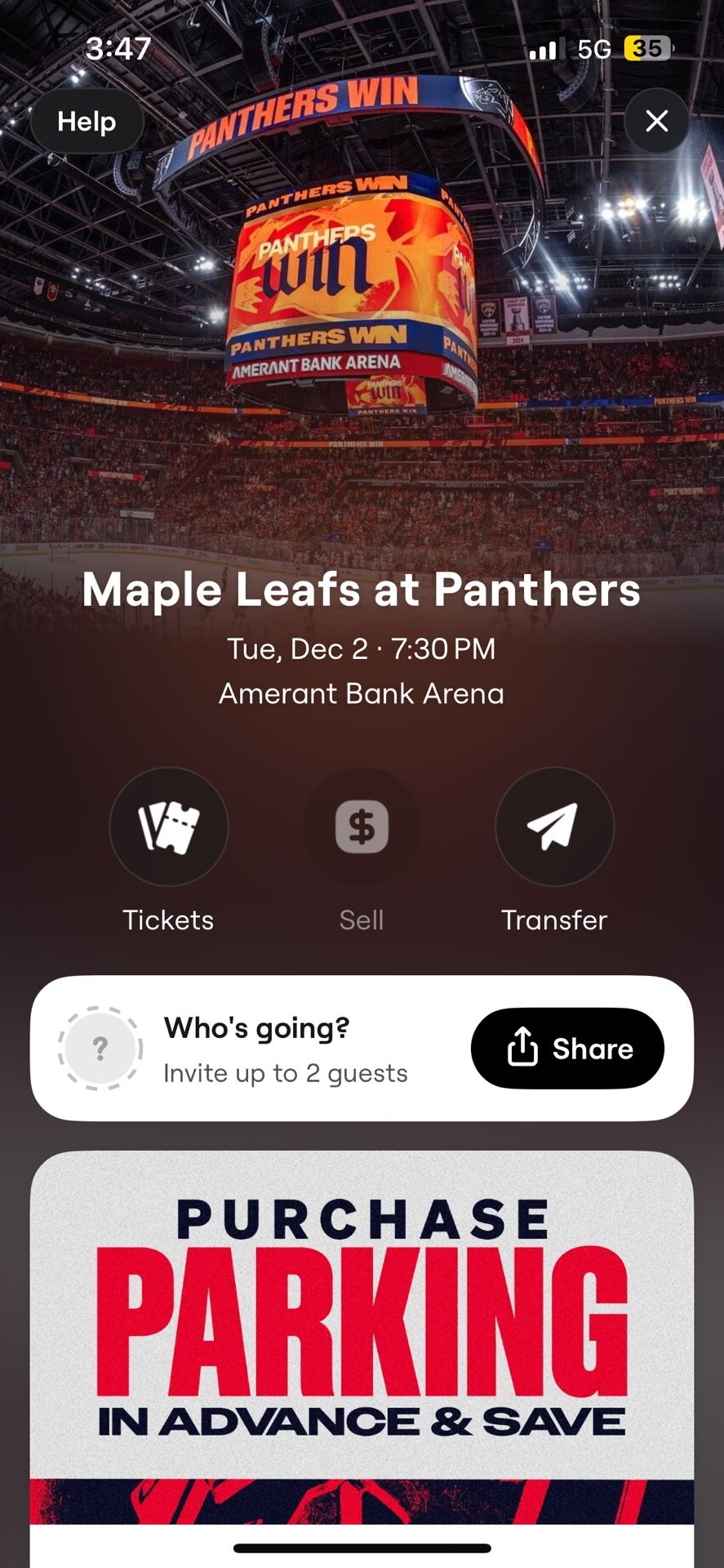 Florida panthers Tickets