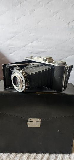 Vintage ANSCO VIKING Folding Bellows Camera - Art Deco - AGFA