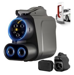 NACS to CCS Adapter Max 500A/1000V Fast Charging Adapter with Overheating Protection Compatible with Tesla Superchargers for CCS1 EVs