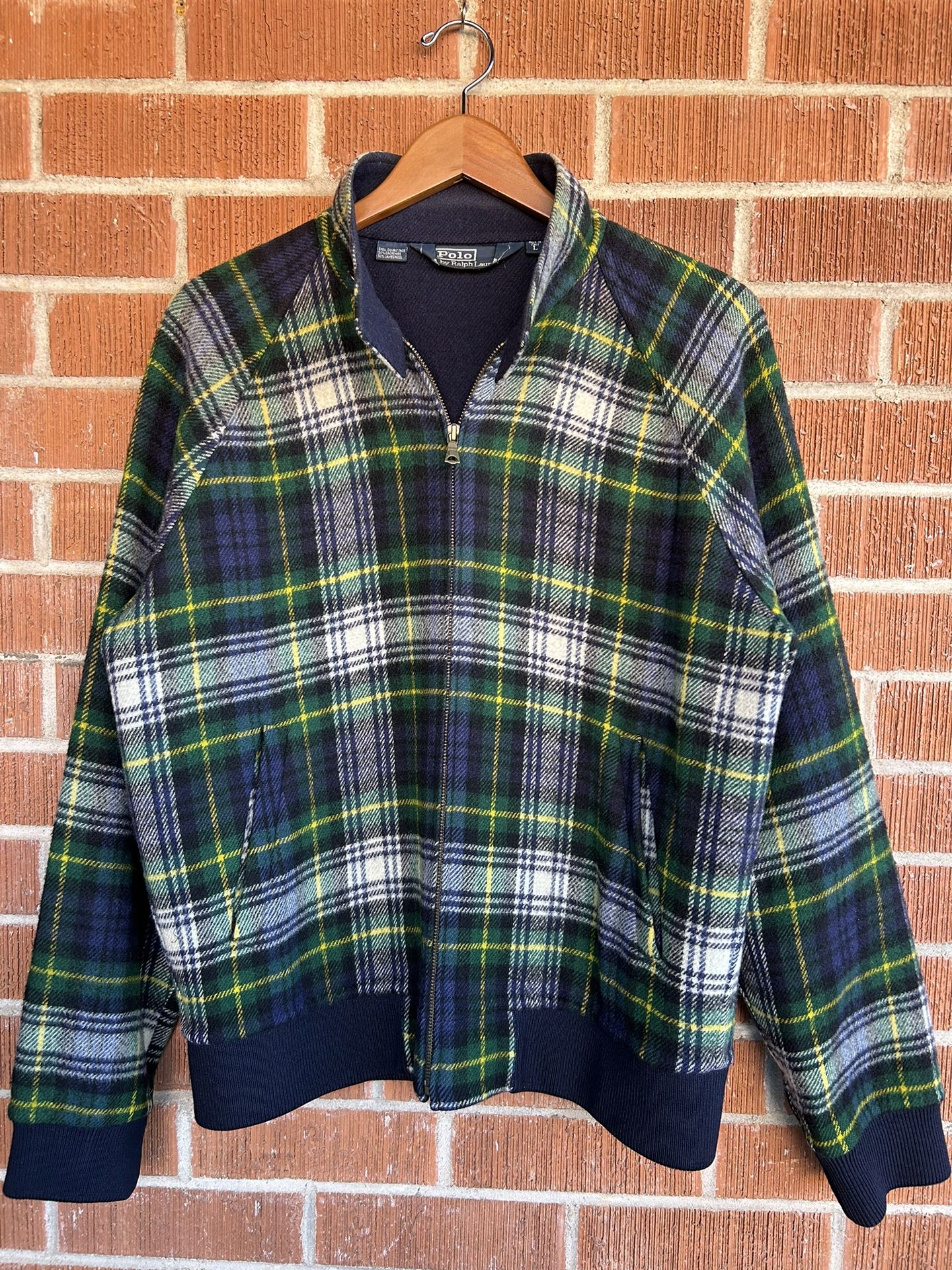 Vintage Polo Ralph Lauren Plaid Tartan Cashmere & Lambswool Jacket