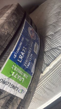 Brand new tire.  Dirt from rolling around .