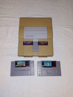 Super Nintendo SNES Video Game Console And games Entertainment System Mario