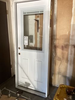 Beautiful New Door with Mini Blinds