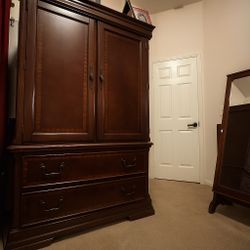 Living Spaces Solid Wood Armoire / Wardrobe – Great Condition