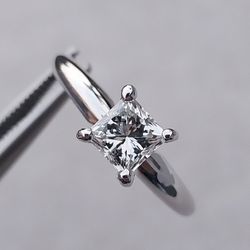 Princess Cut Solitaire Diamond Ring 💍 😍 