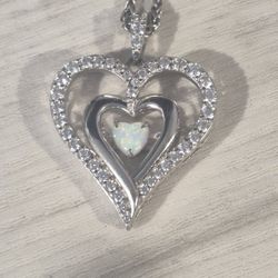 Sterling Silver Heart Charm & Chain