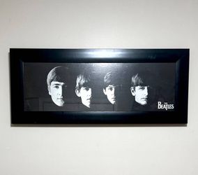 Black Framed The Beatles Panoramic Poster Wall Decor