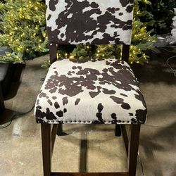 Linon Udder Madness Corey Counter Stool, 19"W x 22.25"D x 38.75"H, Manhattan Stain