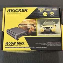 Kicker 1600 watts amplifier 1 channel bass amplifier 800 watts RMS
