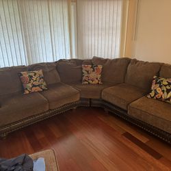Sectional, Chaise Lounge, And Ottoman Set