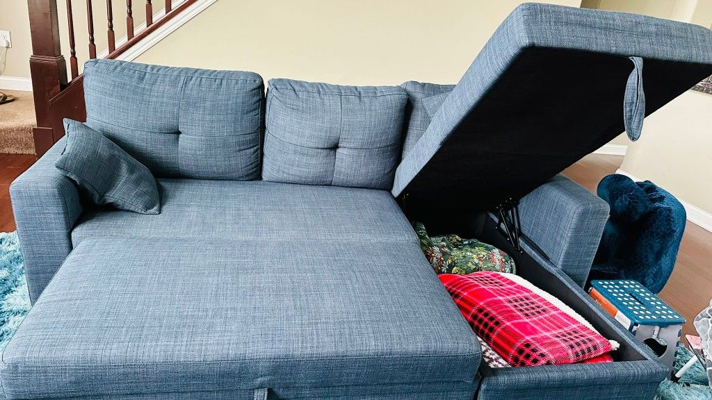 85.5" Upholstered Sleeper Sofa