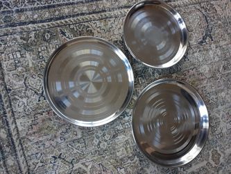 Set If Stainless Steel Trays/ Platter Set