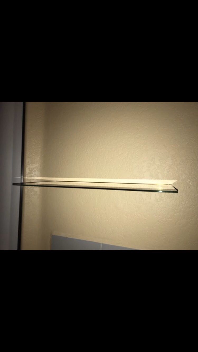 Floating Glass shelves