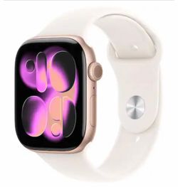 Apple Watch Series 11 (GPS) 46mm Rose Gold Aluminum Case with Light Blush Sport Band - M/L - Rose Gold